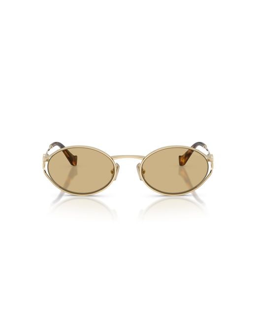 Miu Miu Black Mu 52Ys Zvn10R Sunglasses Metal Round Normal
