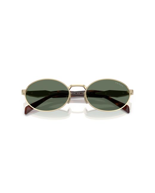 Prada Black Pr 65Zs Zvn70L Sunglasses Metal Round Normal