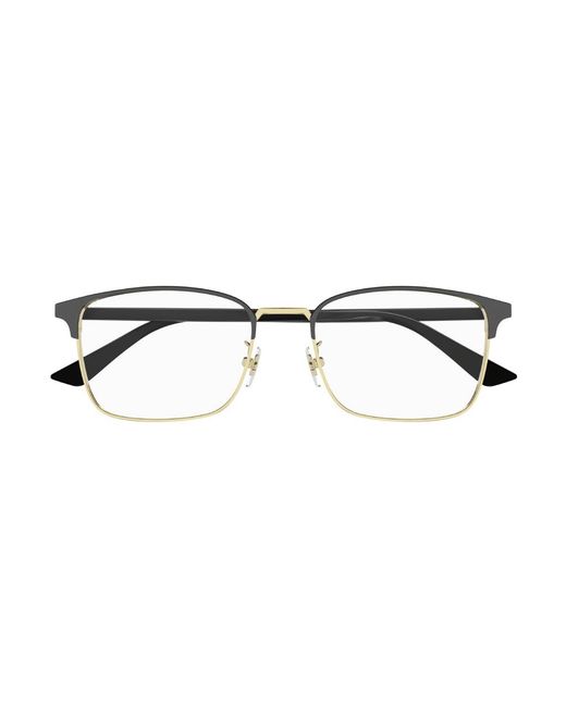 Gucci Black Gg1124Oa 001 Optical Frames Metal Squared for men