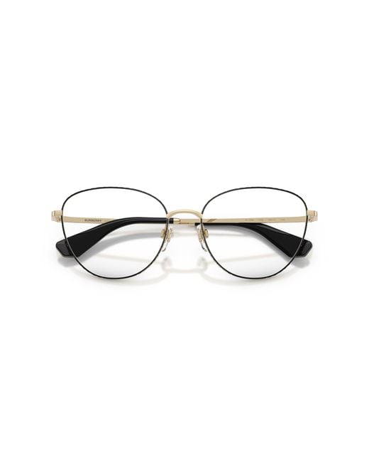 Burberry Black Be1398 1326 Optical Frames Metal Transparent Cat Eye Normal