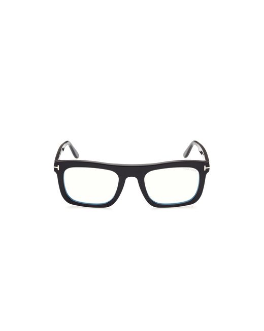 Tom Ford Black Ft5757-B 001 Optical Frames Acetate Squared Normal for men