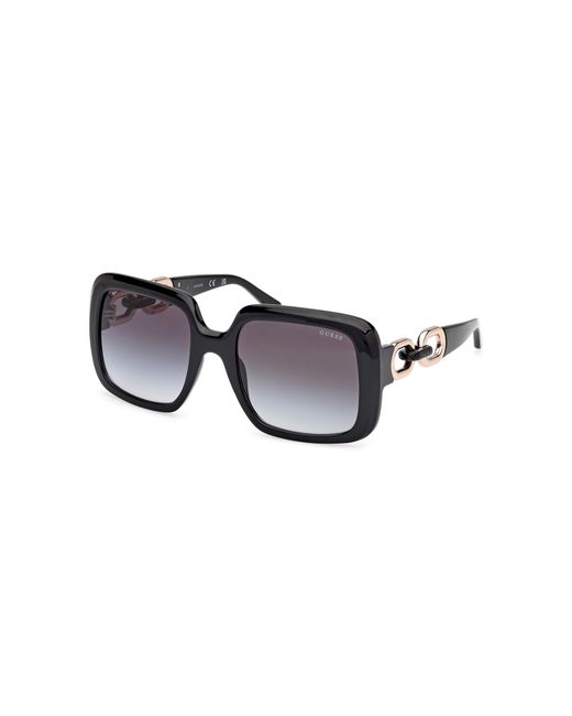 Guess Black Gu00161 01B Sunglasses Injected Smoke Squared Normal