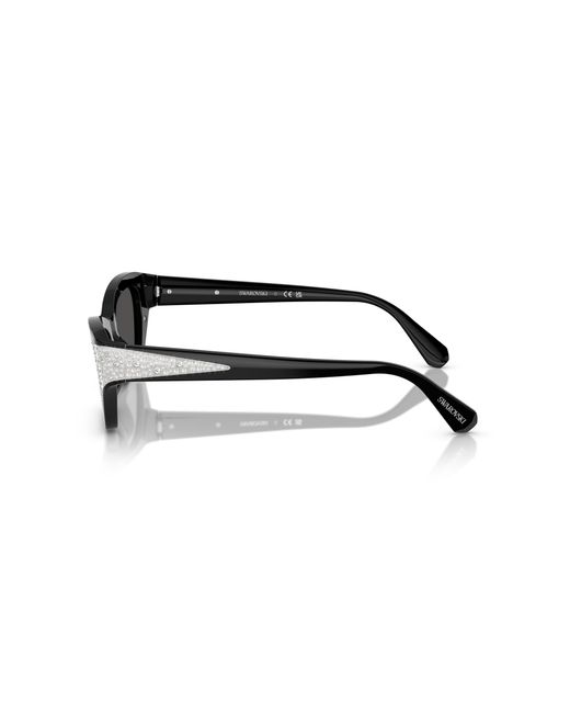 Swarovski Black Sk6029 100187 Sunglasses Acetate Cat Eye Normal