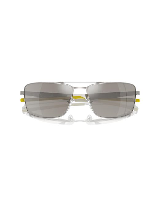 FERRARI SCUDERIA Black Fz5001 107/6G Sunglasses Metal Squared Normal Mirror for men