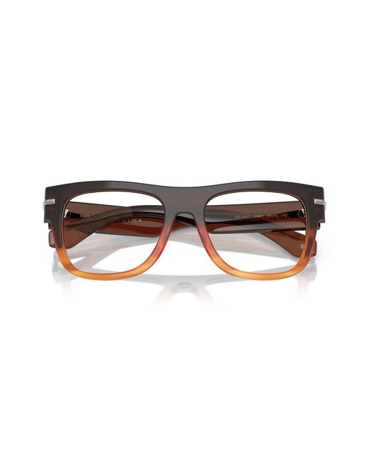 Dolce & Gabbana Black Dg3407 3486 Optical Frames Acetate Transparent Squared Normal for men