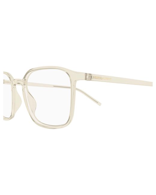 Saint Laurent Black Sl 845 004 Optical Frames Bio-Injected Transparent Squared for men