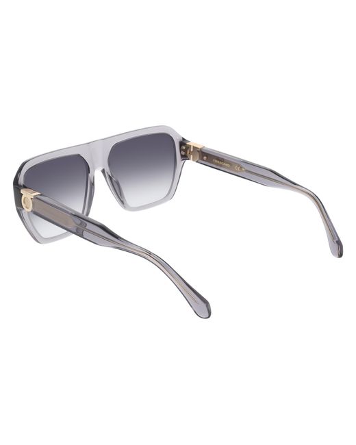 Ferragamo Black Sf2080Slbi 020 Sunglasses Acetate Squared Normal Shaded for men