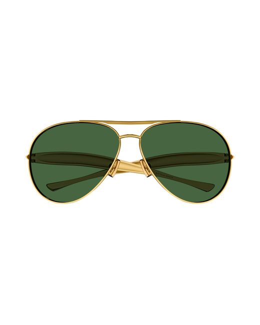 Bottega Veneta Green Bv1305S 001 Sunglasses Metal Pilot