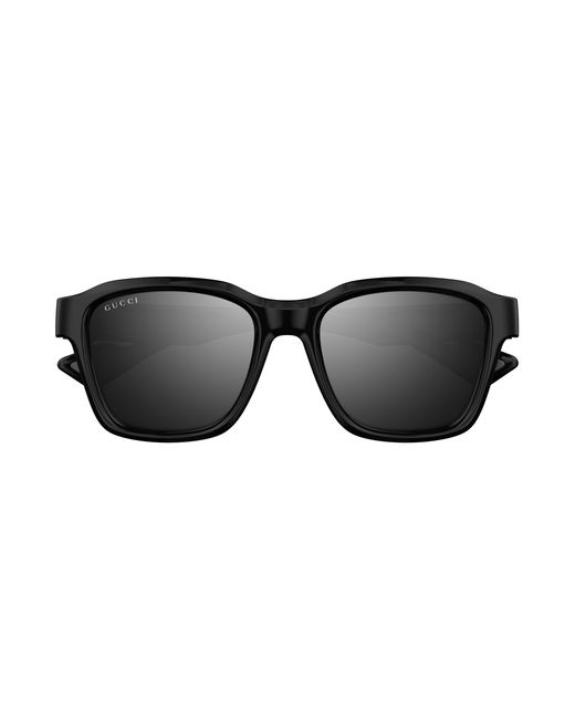 Gucci Black Gg1640Sa 001 Sunglasses Injected Squared for men