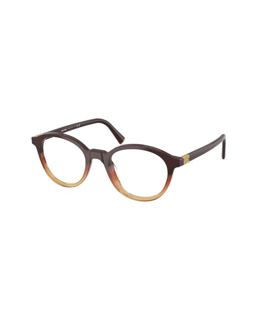 Miu Miu Black Mu 02Wv 24C1O1 Optical Frames Acetate Round Normal
