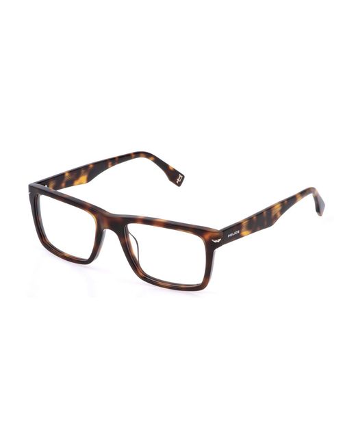 Police Black Vplq64 Champ 11 09Jc Optical Frames Acetate Squared for men