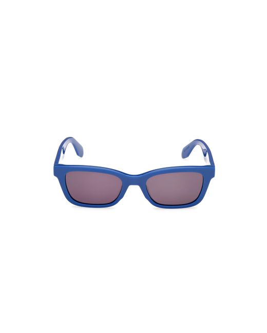 Adidas Blue Or0117 90A Sunglasses Acetate Smoke Squared Normal