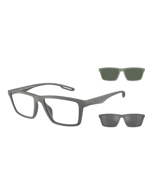 Emporio Armani Black Ea4189U 50611W Sunglasses Injected Transparent Squared Normal for men