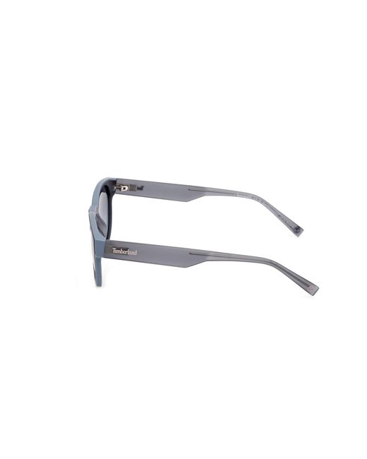 Timberland Black Tb00026 20D Sunglasses Injected Smoke Round Polarized for men