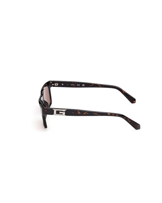 Guess Black Gu00300 52E Sunglasses Injected Squared Normal for men