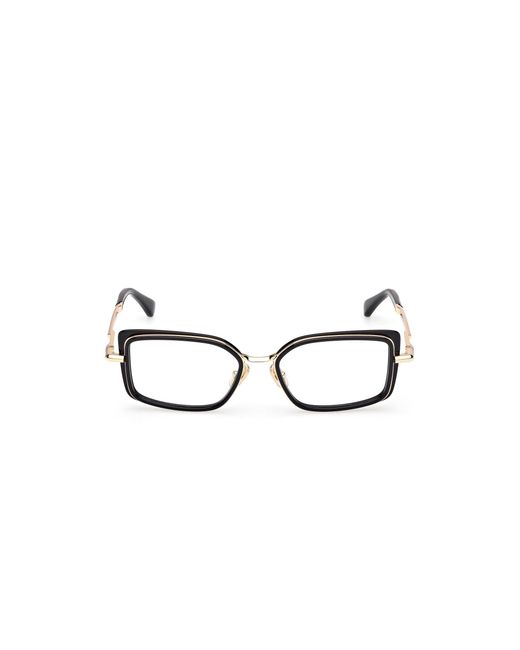 Max Mara Black Mm5186 001 Optical Frames Acetate Squared Normal