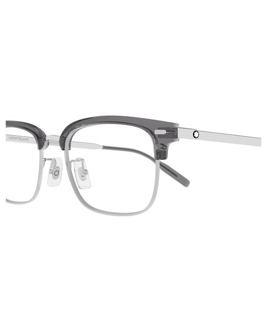Montblanc Black Mb0493Oj 004 Optical Frames Metal Transparent Squared for men