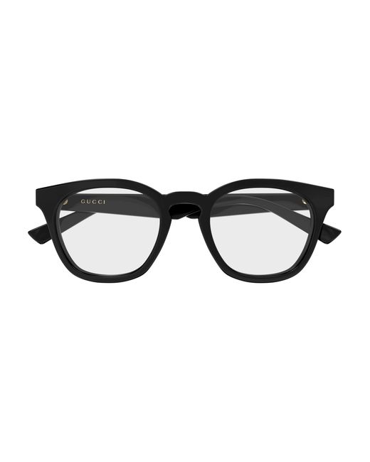 Gucci Black Gg2185O 001 Optical Frames Acetate Transparent Round for men