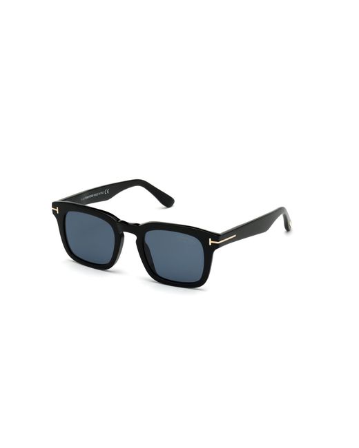 Tom Ford Black Ft0751 Dax 01V Sunglasses Acetate Squared Polarized for men