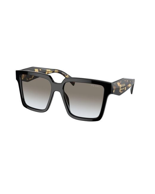 Prada Black Pr 24Zs 1Ab0A7 Sunglasses Acetate Squared Normal Shaded