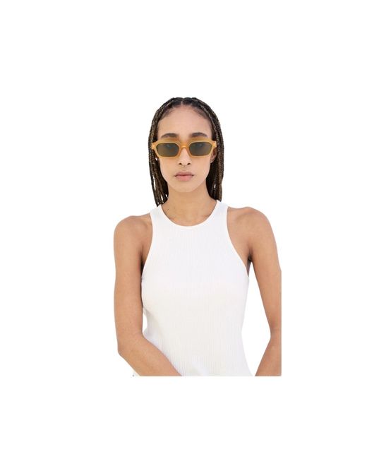 Retrosuperfuture Yellow Vf0 Boletus Sereno Sunglasses Acetate Squared Normal