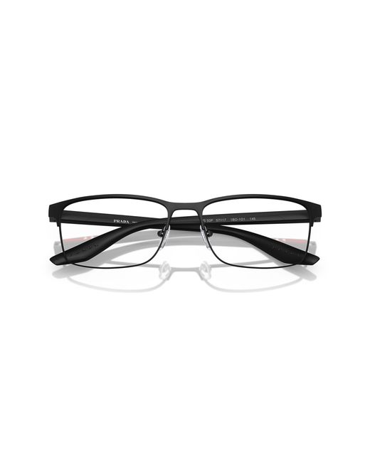 Prada Linea Rossa Black Ps 50Pv 1Bo1O1 Optical Frames Steel Squared Normal for men