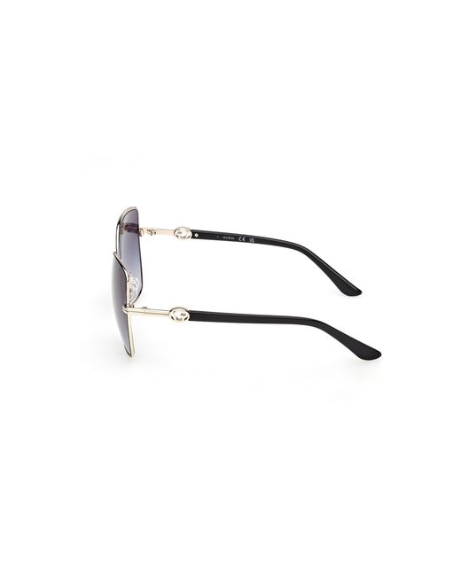 Guess Black Gu00259 01B Sunglasses Metal Smoke Butterfly Normal