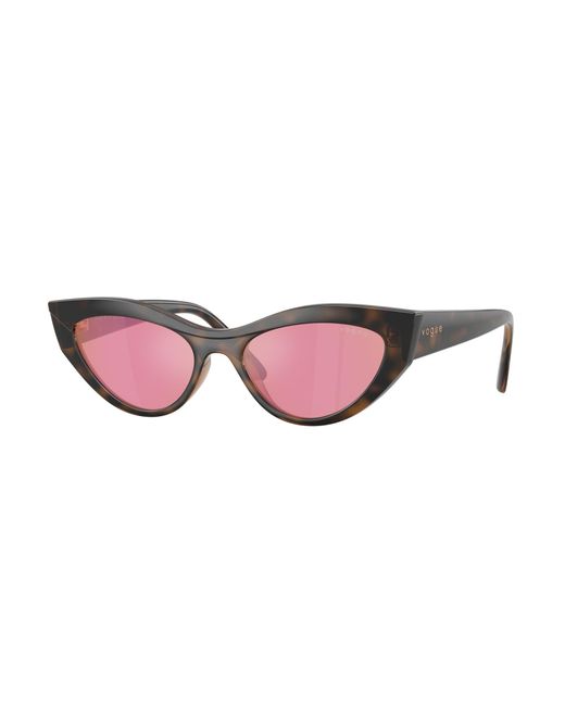 Vogue Eyewear Black Vo5637Su 2386F6 Sunglasses Nylon Cat Eye Mirrored