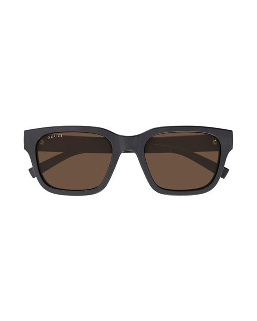 Gucci Black Gg1857Sk 004 Sunglasses Injected Squared for men