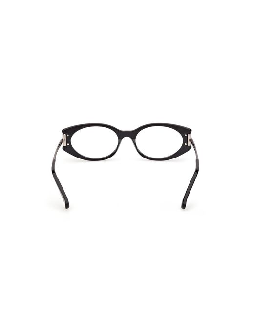 Max Mara Black Mm5225 001 Optical Frames Acetate Round Normal
