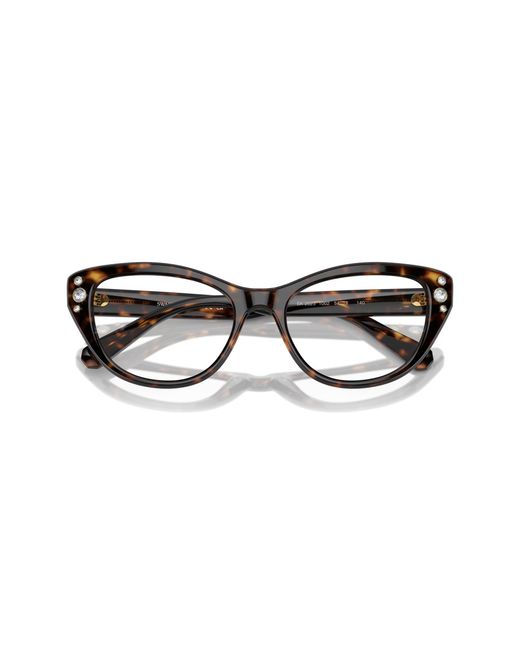 Swarovski Black Sk2023 1002 Optical Frames Acetate Transparent Cat Eye Normal
