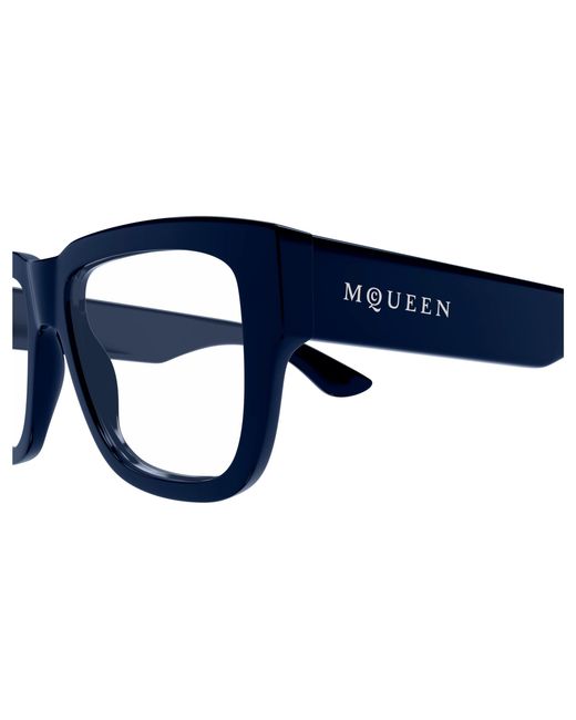 McQueen Black Am0510O 003 Optical Frames Acetate Transparent Squared