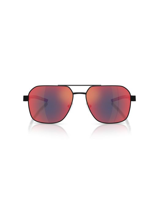 FERRARI SCUDERIA Black Fz5003 101/6P Sunglasses Metal Nero Squared Normal Specchiato for men