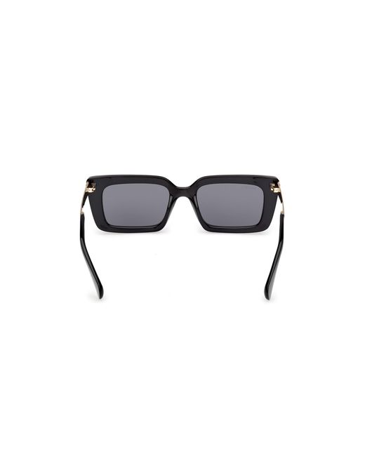 MAX&Co. Black Mo0143 01A Sunglasses Injected Smoke Squared Normal
