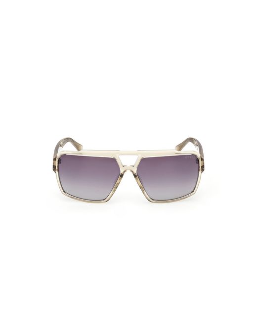 Guess Black Gu00223 57Z Sunglasses Injected Squared Normal for men