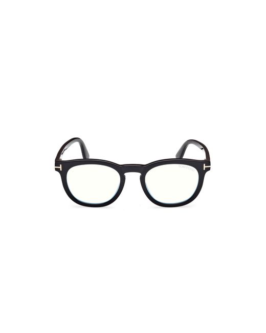 Tom Ford Black Ft5993-B 001 Optical Frames Acetate Round Normal for men