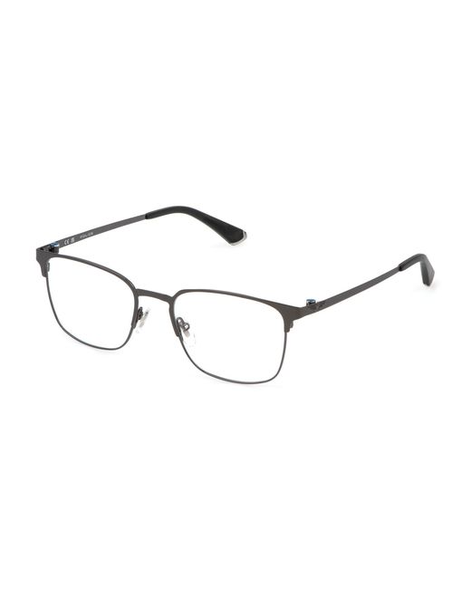 Police Black Vplp14 Tailwind Pro 1 584 Optical Frames Metal Squared for men