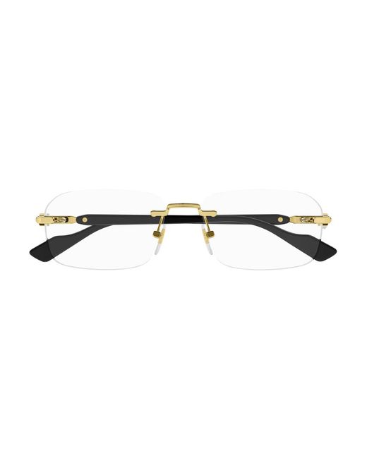 Gucci Black Gg1221O 002 Optical Frames Metal Squared for men