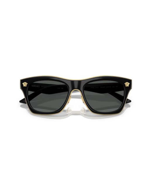 Versace Black Ve2272 Gb1/87 Sunglasses Metal Squared Normal for men