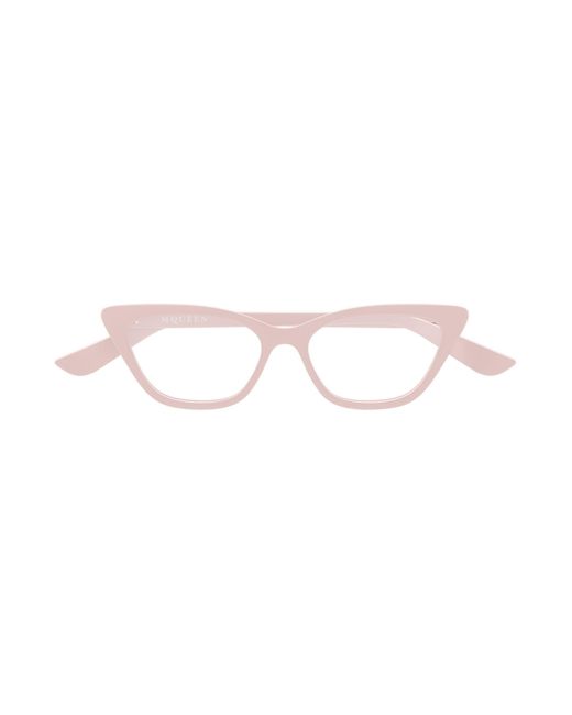 McQueen Black Am0560O 004 Optical Frames Acetate Transparent Cat Eye