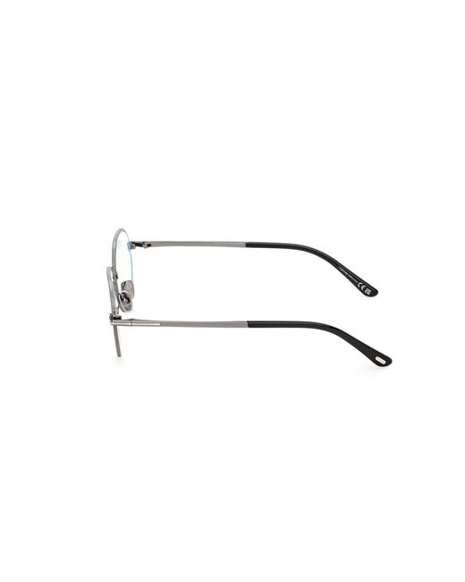 Tom Ford Black Ft6127-B 008 Optical Frames Metal Round Normal for men