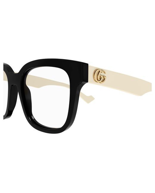 Gucci Black Gg0958O 002 Optical Frames Acetate Transparent Squared