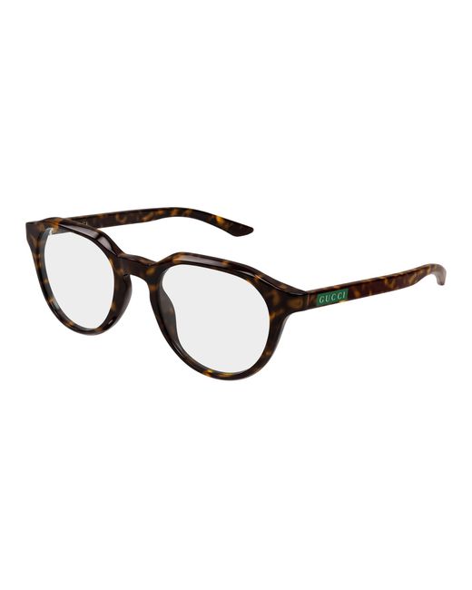 Gucci Black Gg2083O 002 Optical Frames Acetate Transparent Round for men