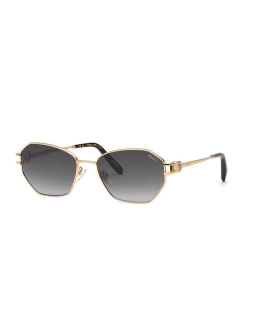 Chopard Black Schm50S 300F Sunglasses Metal Smoke Geometric Anti-Glare Nuanced