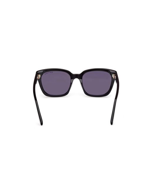 Tom Ford Black Ft1216 Haylay 01A Sunglasses Acetate Smoke Squared Normal
