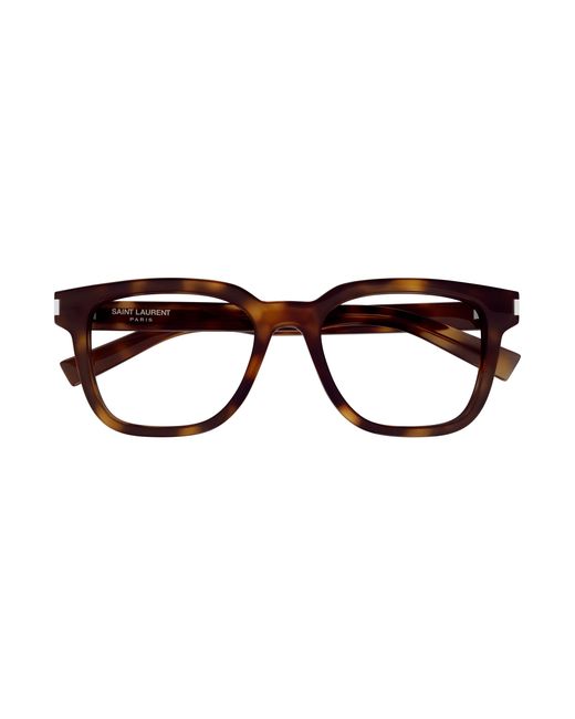 Saint Laurent Black Sl 711 Opt 003 Optical Frames Acetate Transparent Squared for men
