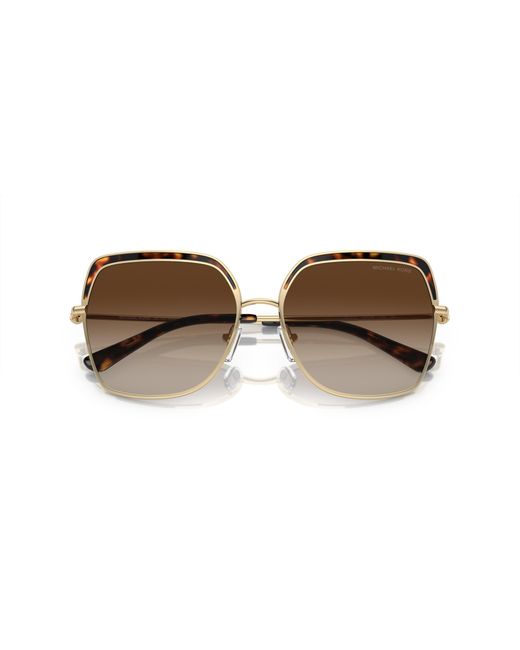 Michael Kors Black Mk1141 Greenpoint 101413 Sunglasses Metal Squared Normal Shaded
