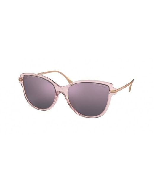 Michael Kors Pink Mk2130U Sorrento 35585R Sunglasses Plastic Cat Eye Mirror
