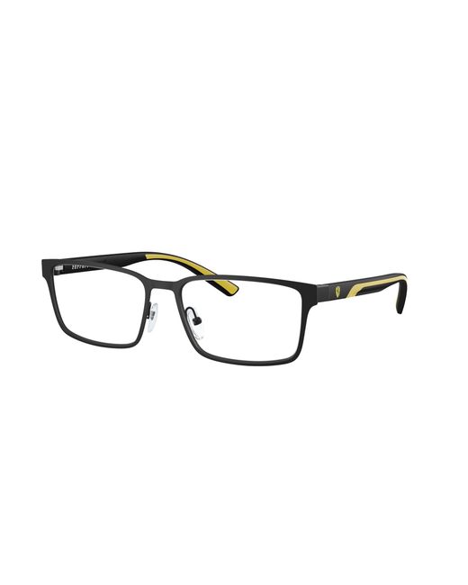 FERRARI SCUDERIA Black Fz7002 101 Optical Frames Metal Squared Normal for men