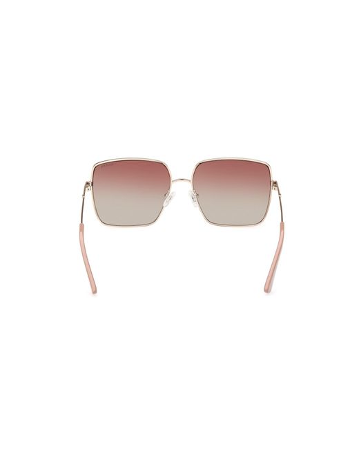 Guess Black Gu7866 32T Sunglasses Metal Bordeaux Squared Normal Shaded